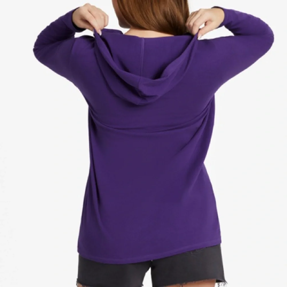 NWT LIFE IS GOOD Floral Rainbow Heart Long Sleeve Crusher-LITE Hooded Tee - Picture 4 of 7